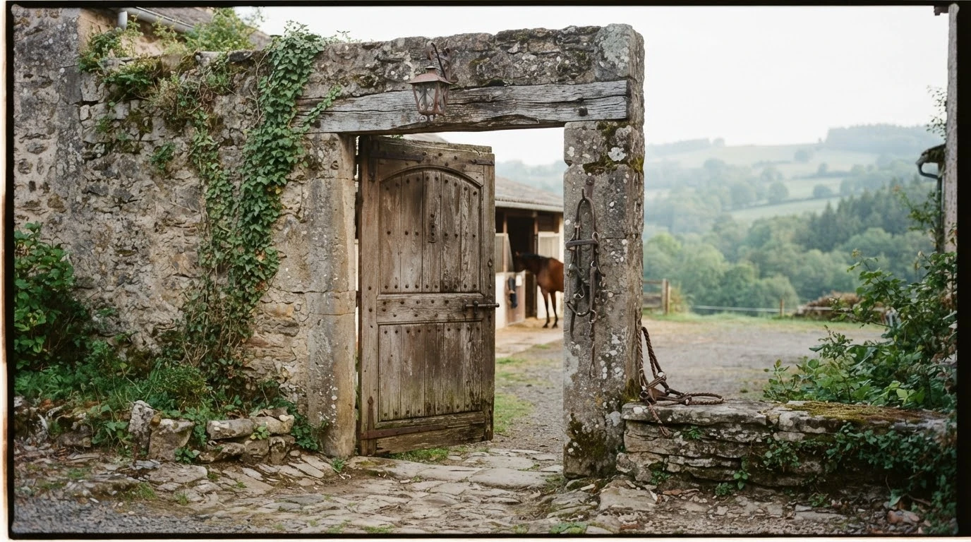 Entrée du Les Thénauds, centre équestre à Neuilly-le-Réal